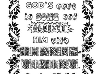 Printable Psalm 69:30 Scripture coloring page PDF