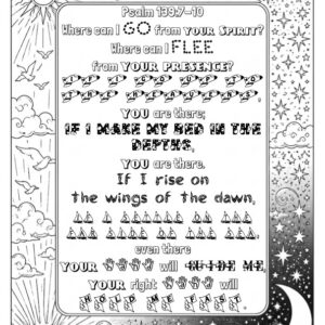Printable Psalm 139:7-12 Scripture coloring page PDF