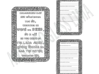 Colossians 3:17 Page Sample